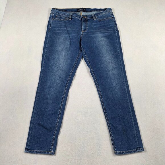 Lucky Brand Jeans Womens 14/32 Blue Denim Charlie Skinny Mid Rise - Picture 1 of 14